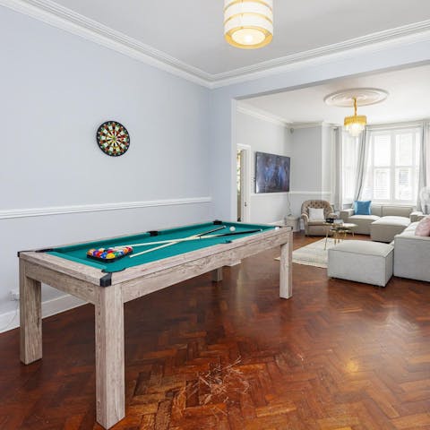Enjoy light hearted fun with a game of pool