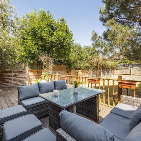 Find the perfect spot for afternoon drinks in the garden