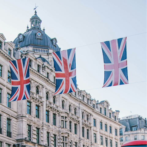 Soak up the buzz of central London – a short tube ride away