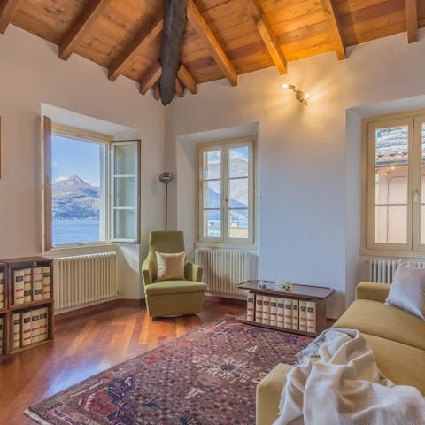 Relax, read and admire the views from the living room