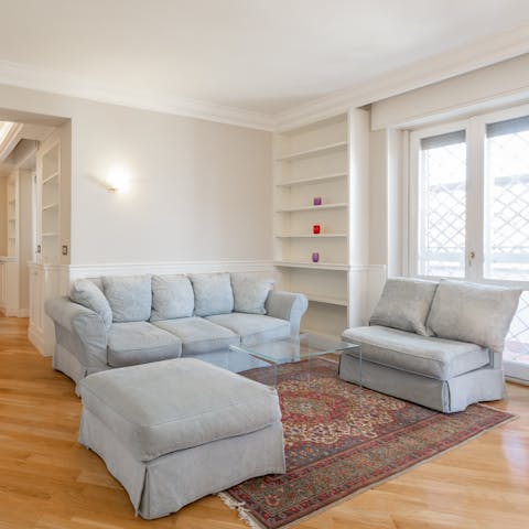 Take a load off in the comfortable living area