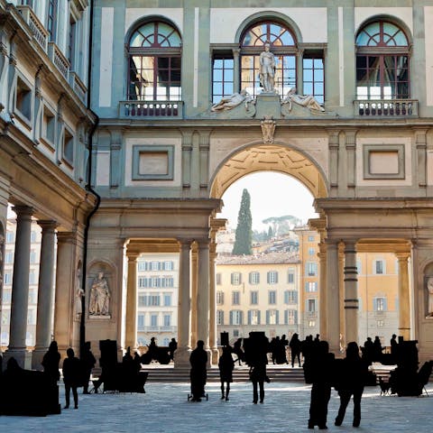 Admire Botticelli's masterpieces at the Uffizi – it's a short walk away