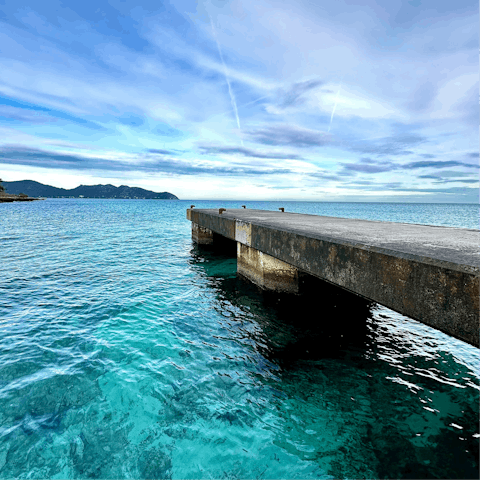 Spend time at Cala Millor, a short drive away