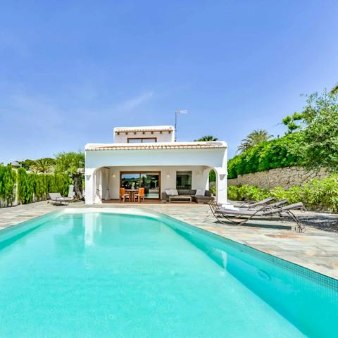 Soak up the sun from in or beside the private pool