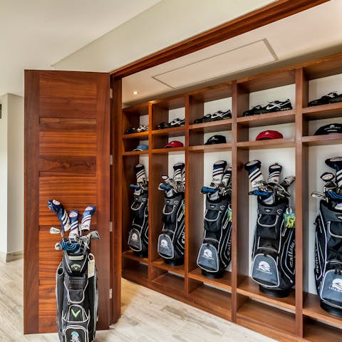 Play a round at one of the three golf courses, the nearest being under a five-minute stroll away