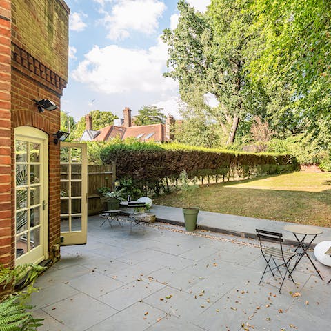 Make the most of your private outside space with drinks on the terrace