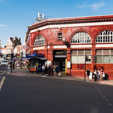 Explore the pretty streets of Hampstead, and stroll to the heath just a mile away
