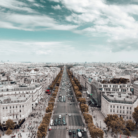 Browse world-class boutiques along the Champs-Élysées – just over 1 kilometre away