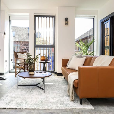 Flop on the sofa and sip some whisky in the sunny living room