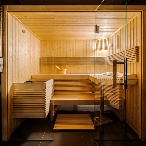 Relax in the sauna – a soothing treat after a busy day