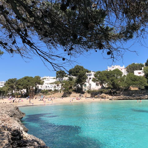 Frolic in the clear waters of nearby Cala Gran