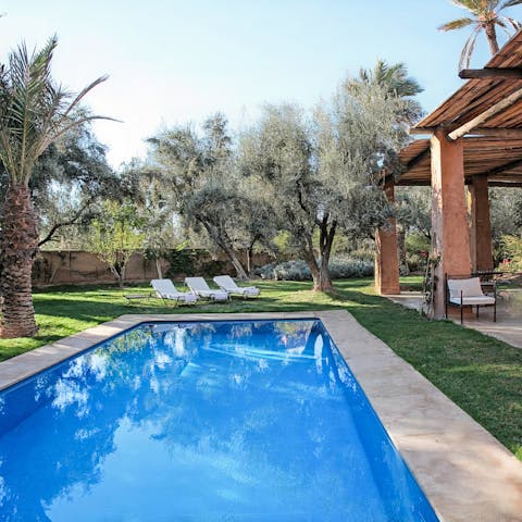 Beat the heat in the cool, blue pool
