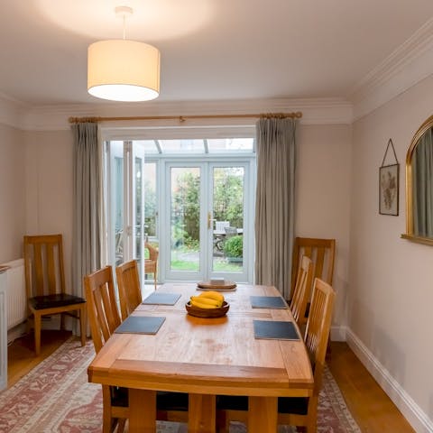Gather around the table for an intimate family dinner