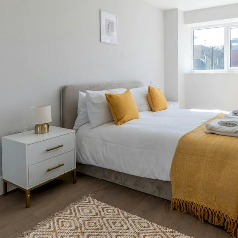 Get your eight hours (or more) in the comfy bed
