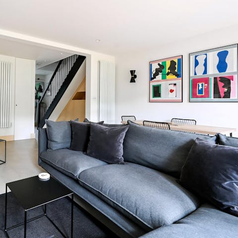 Curl up on the sofa after a day exploring the capital