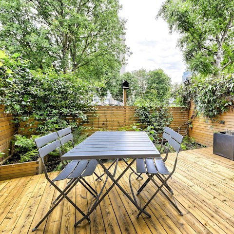 Spend sunny afternoons sipping cocktails in the garden