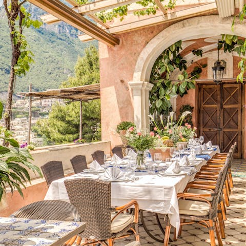 Have the private chef rustle up an authentic Italian feast on the terrace
