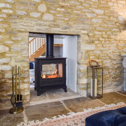 Spend a tranquil evening by the warmth of the fire