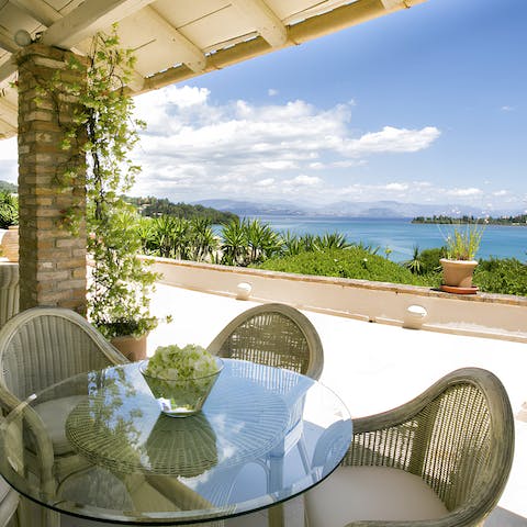 Admire uninterrupted sea views from almost every angle of this home