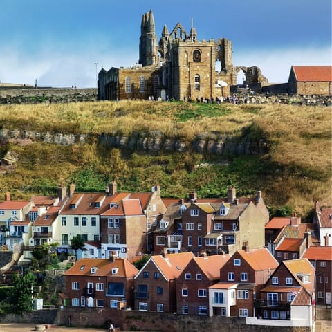 Visit the storied seaside town of Whitby, forty minutes away by car
