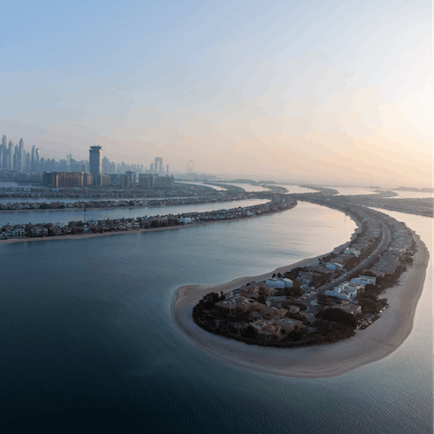Soak up the high life on Palm Jumeirah, with restaurants, beach clubs and shopping galore
