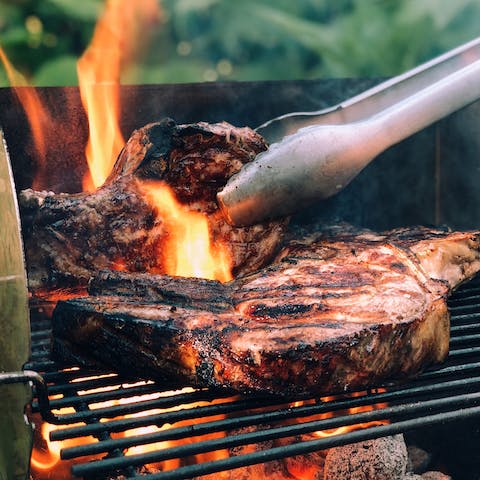 Cook up a treat on the barbecue and dine alfresco as the sun goes down