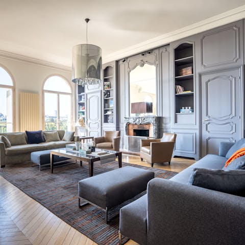 Gather and socialise in the elegant living room