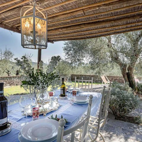 Savour delicious Italian meals served on the terrace