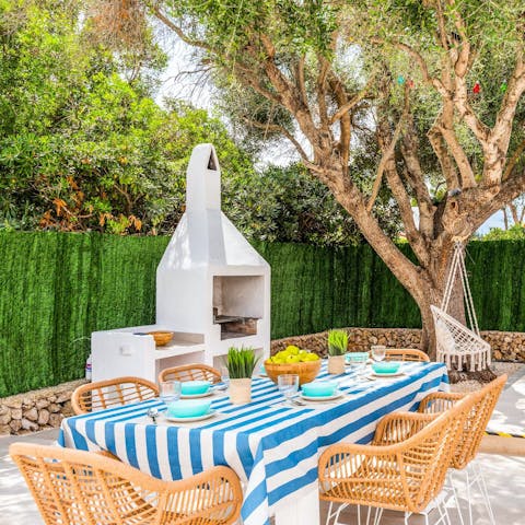 Light the barbecue and enjoy an alfresco meal with loved ones