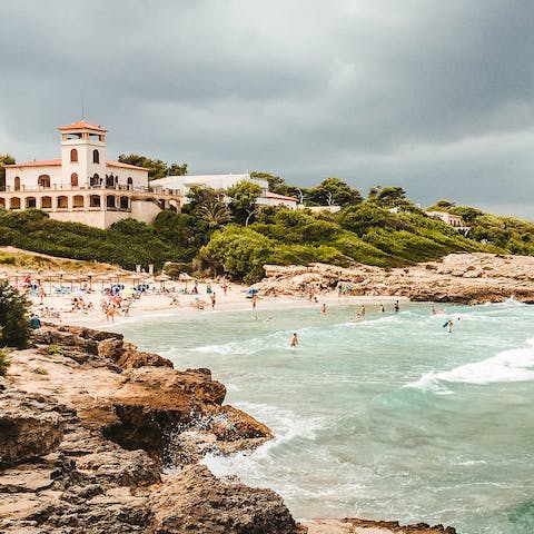 Take a day trip to the beaches of Alcúdia – just a thirty–minute drive away