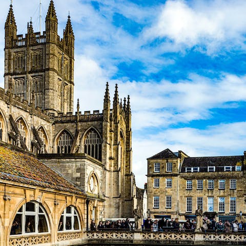 Stay in the heart of Bath, right next to Henrietta Park