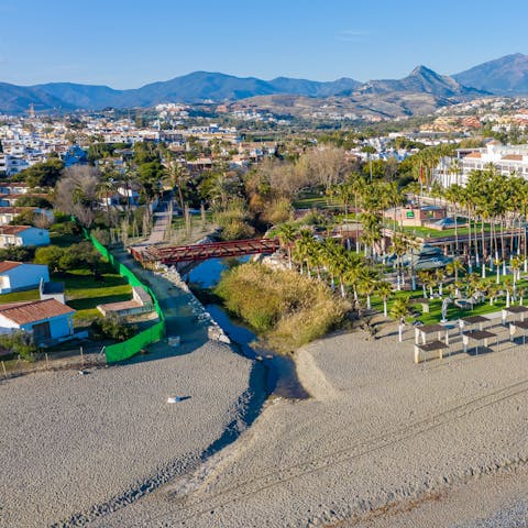 Spend the day on Saladillo Beach, 500 metres away
