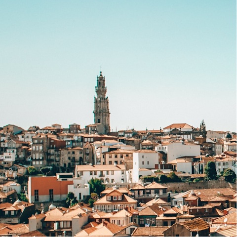 Take some photos of the iconic Clerigos Tower, accessible on foot