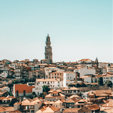 Take some photos of the iconic Clerigos Tower, accessible on foot