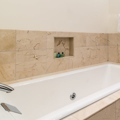 Soak in one of the jet bathtubs