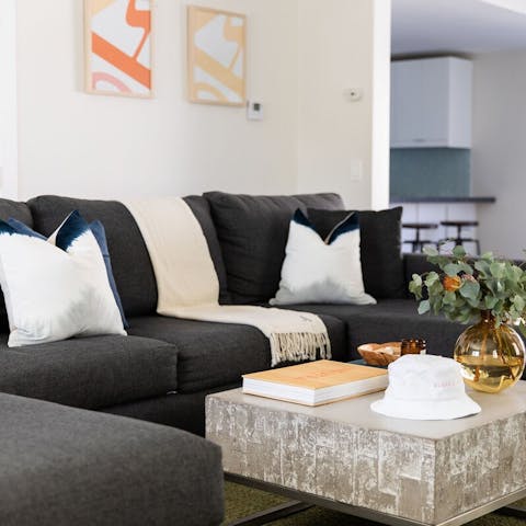 Stretch out and relax in the comfy lounge