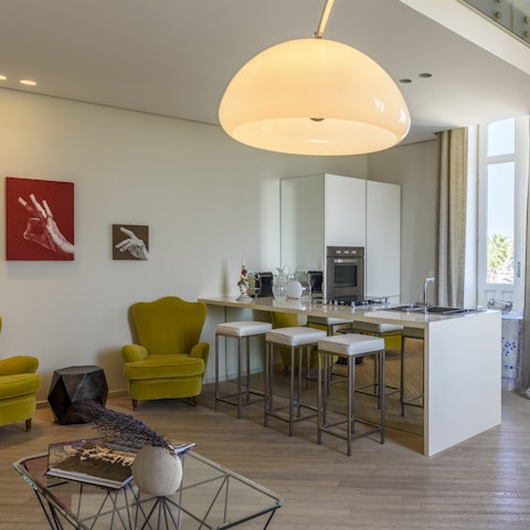 Whip up Sicilian favourites in the open-plan kitchen