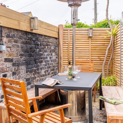 Make the most of good weather with a barbecue and drinks in the courtyard garden