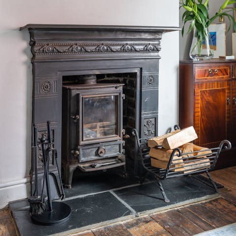 Light the log burner for cosy evenings at home