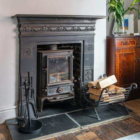 Light the log burner for cosy evenings at home