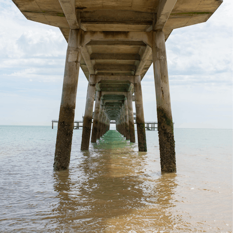 Stroll into the trendy seaside town of Deal, famous for its pier, in around seventeen minutes