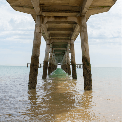 Stroll into the trendy seaside town of Deal, famous for its pier, in around seventeen minutes