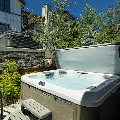 Rest in the hot tub after a day on the mountains