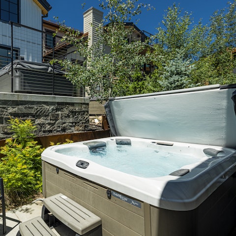 Rest in the hot tub after a day on the mountains