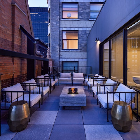 Gather on the shared rooftop terrace for sundowners as you admire the cityscapes