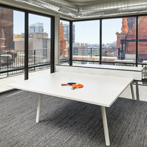 Take part in a fun-filled evening of ping-pong in the communal lounge