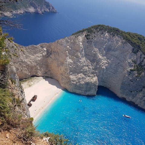 Explore the beautiful coastline of Zakynthos, right on your doorstep