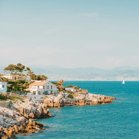 Walk a few minutes to Plage de la Gravette to swim in the sea