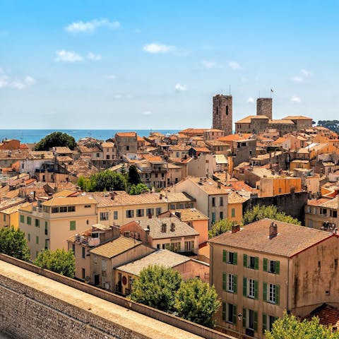 Meander the cobbled streets of Antibes' Old Town, right on your doorstep