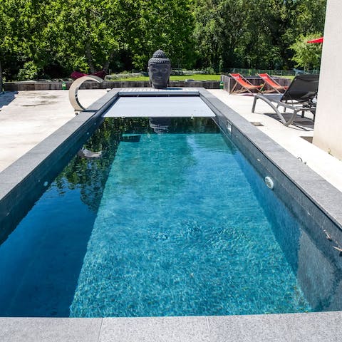 Cool off in the swimming pool